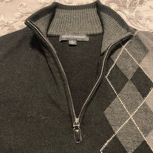 Macy’s | Men’s Quarter Zip Argyle Sweater, Size L